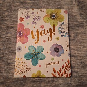 Softcover blank book Yay Journal with inspirational quotes